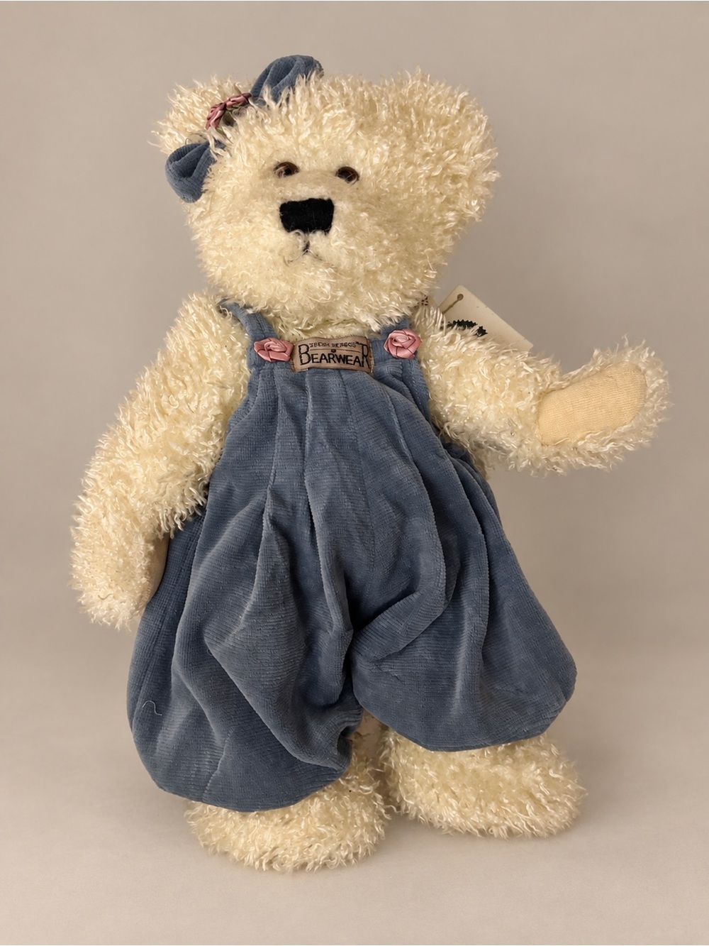 Boyds Bears “Winnie” Plush Bear – Blue Outfit & Matching Bow – Tags Attached